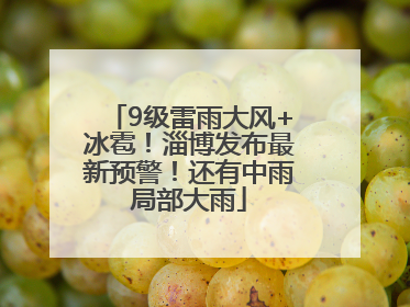 9级雷雨大风+冰雹！淄博发布最新预警！还有中雨局部大雨